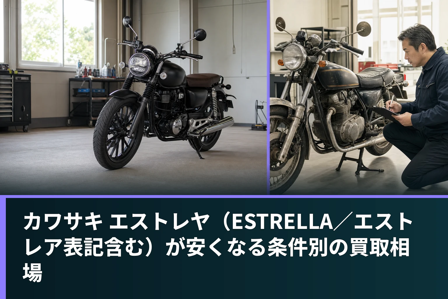カワサキ エストレヤ(ESTRELLA/エストレア表記含む)が安くなる条件別の買取相場