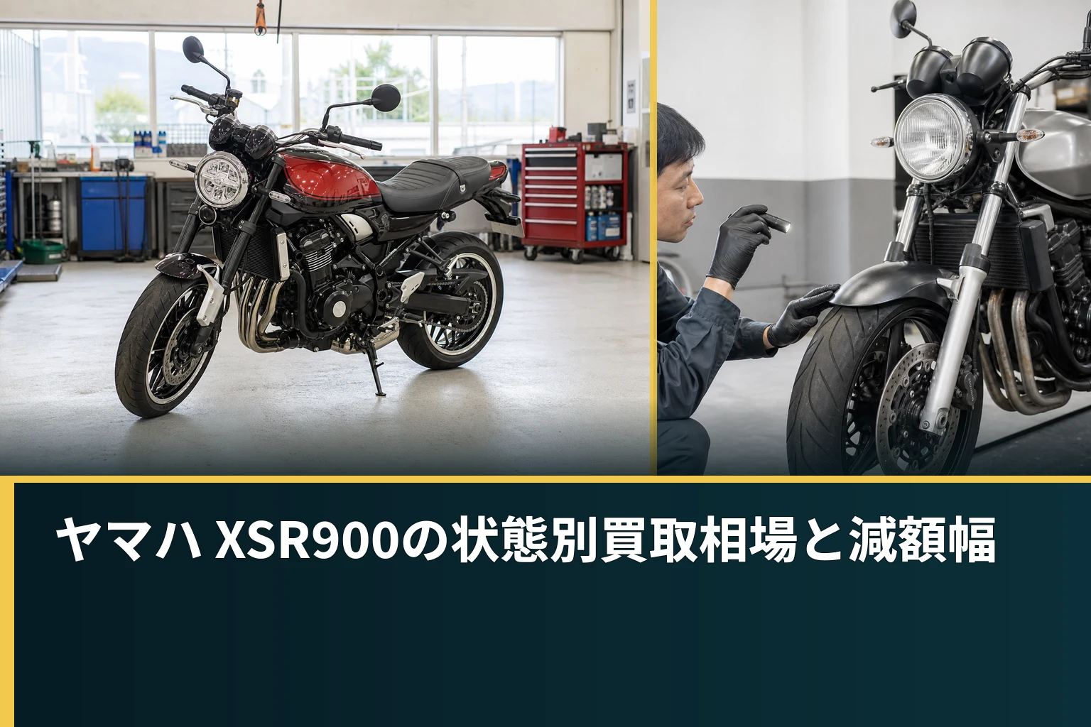 ヤマハ XSR900の状態別買取相場と減額幅