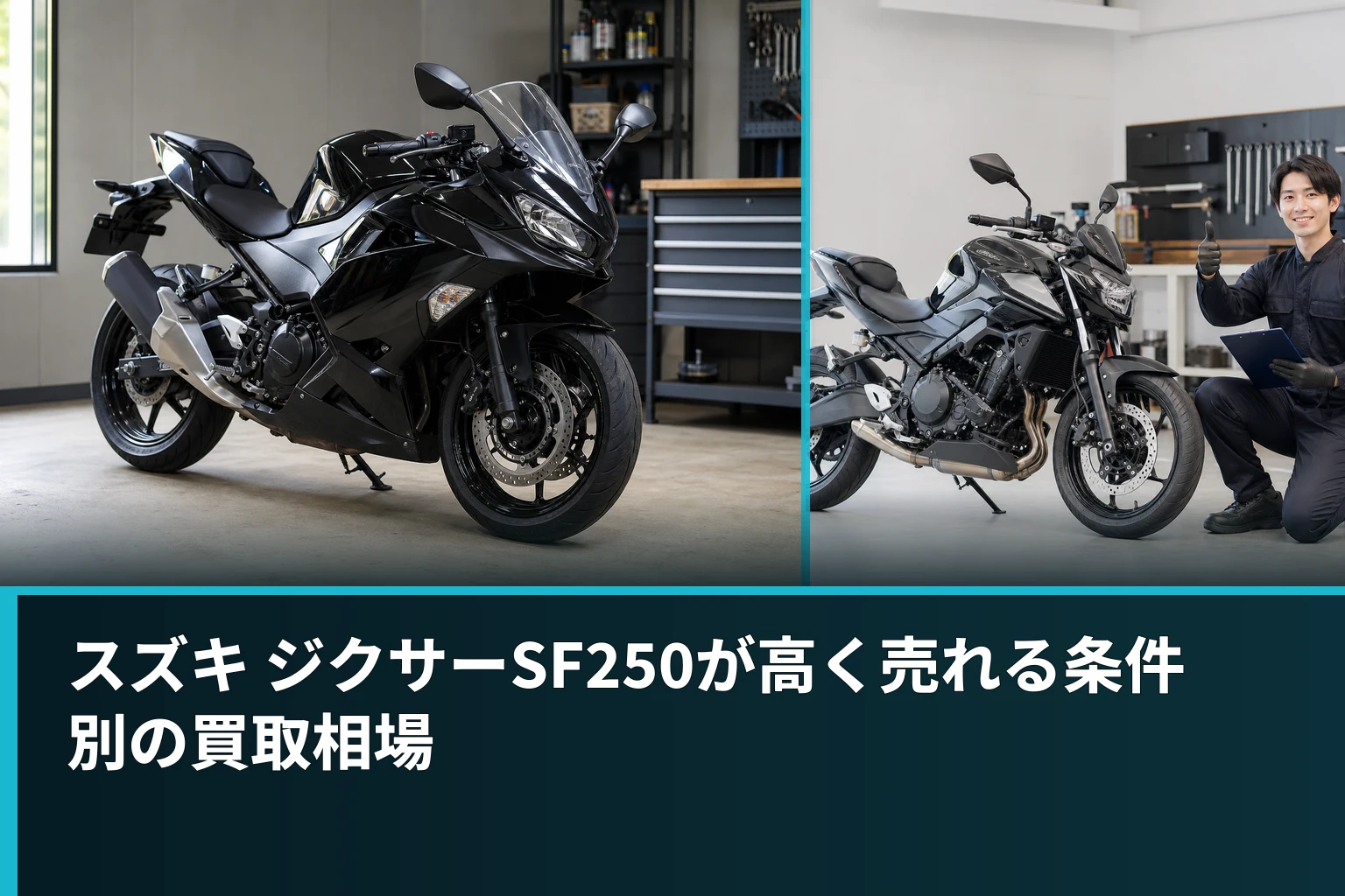 スズキ ジクサーSF250が高く売れる条件別の買取相場