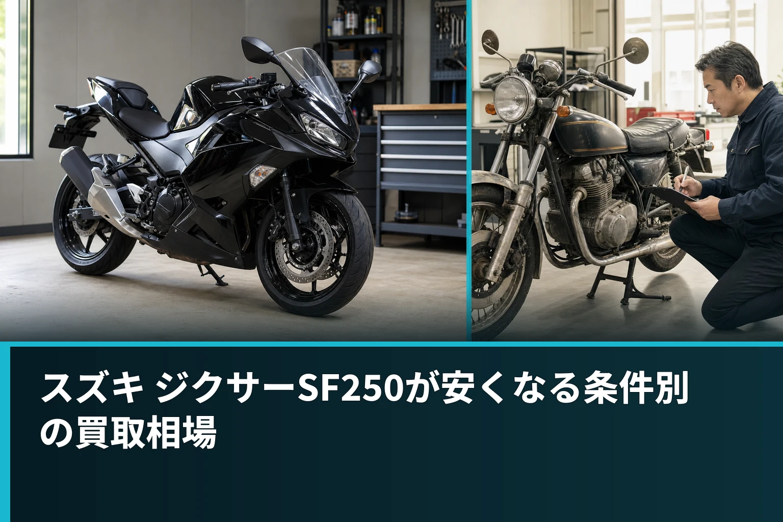 スズキ ジクサーSF250が安くなる条件別の買取相場