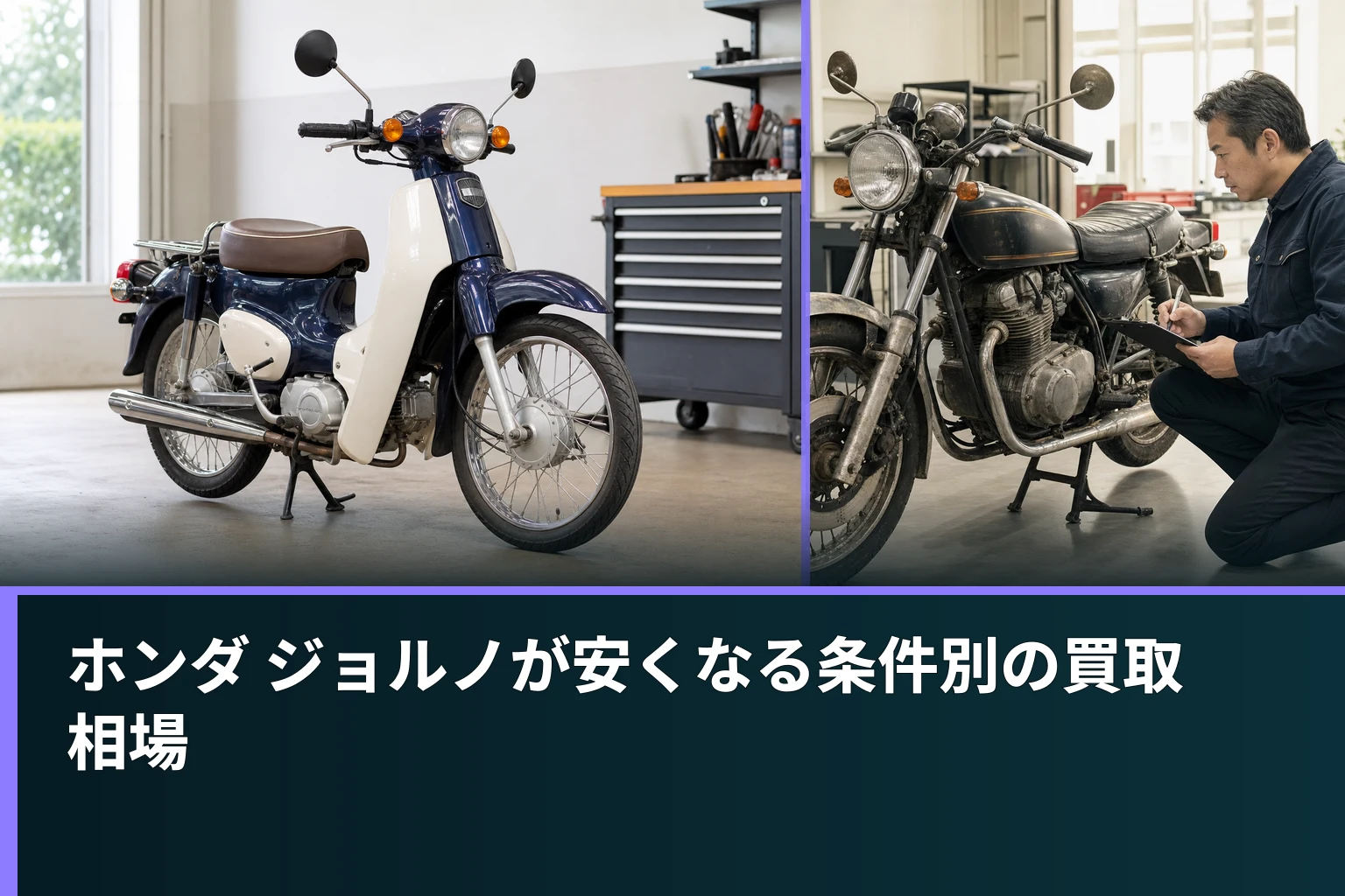 ホンダ ジョルノが安くなる条件別の買取相場
