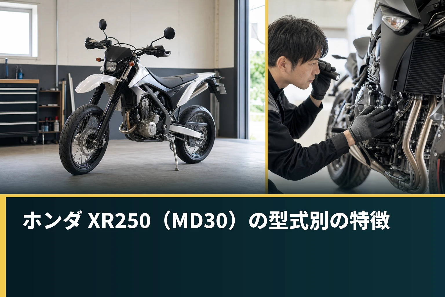 ホンダ XR250(MD30)の型式別の特徴