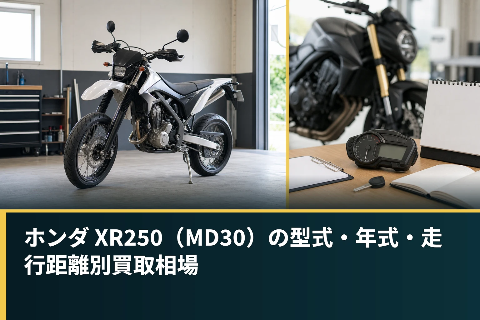 ホンダ XR250(MD30)の型式・年式・走行距離別買取相場