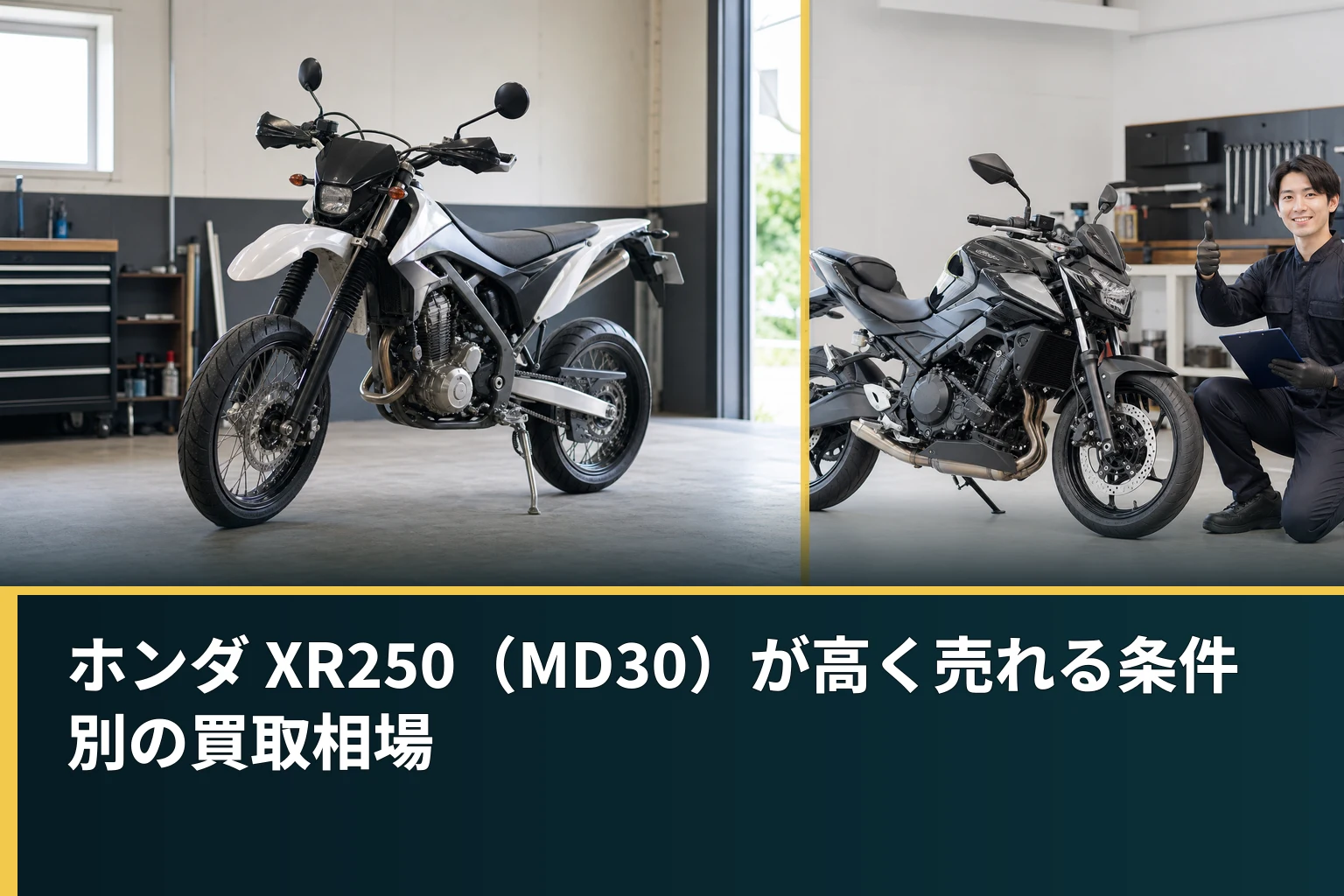 ホンダ XR250(MD30)が高く売れる条件別の買取相場