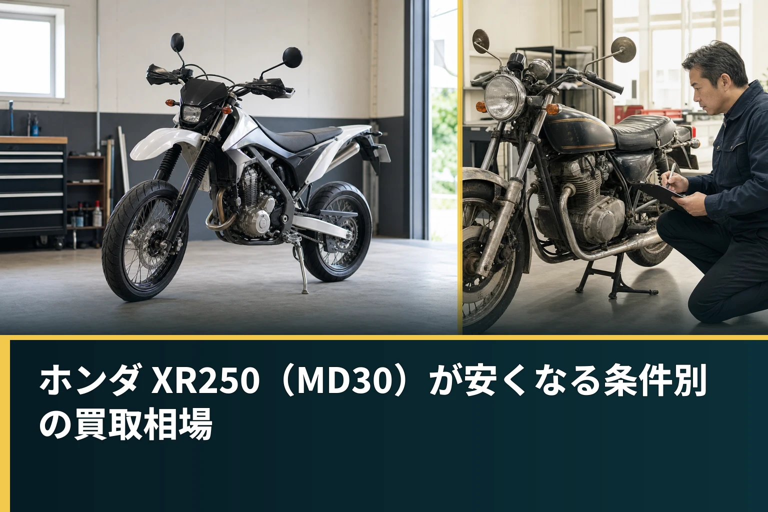 ホンダ XR250(MD30)が安くなる条件別の買取相場