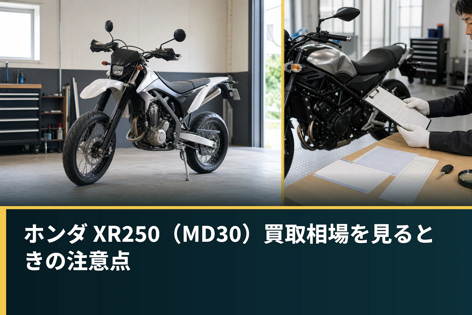 ホンダ XR250(MD30)買取相場を見るときの注意点