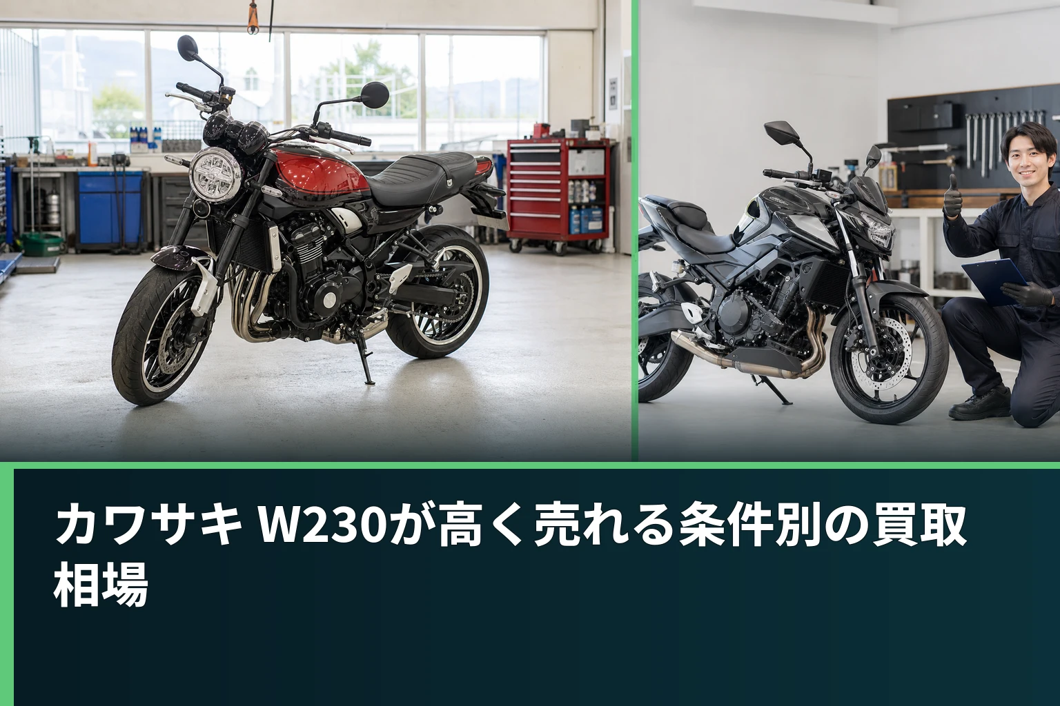 カワサキ W230が高く売れる条件別の買取相場