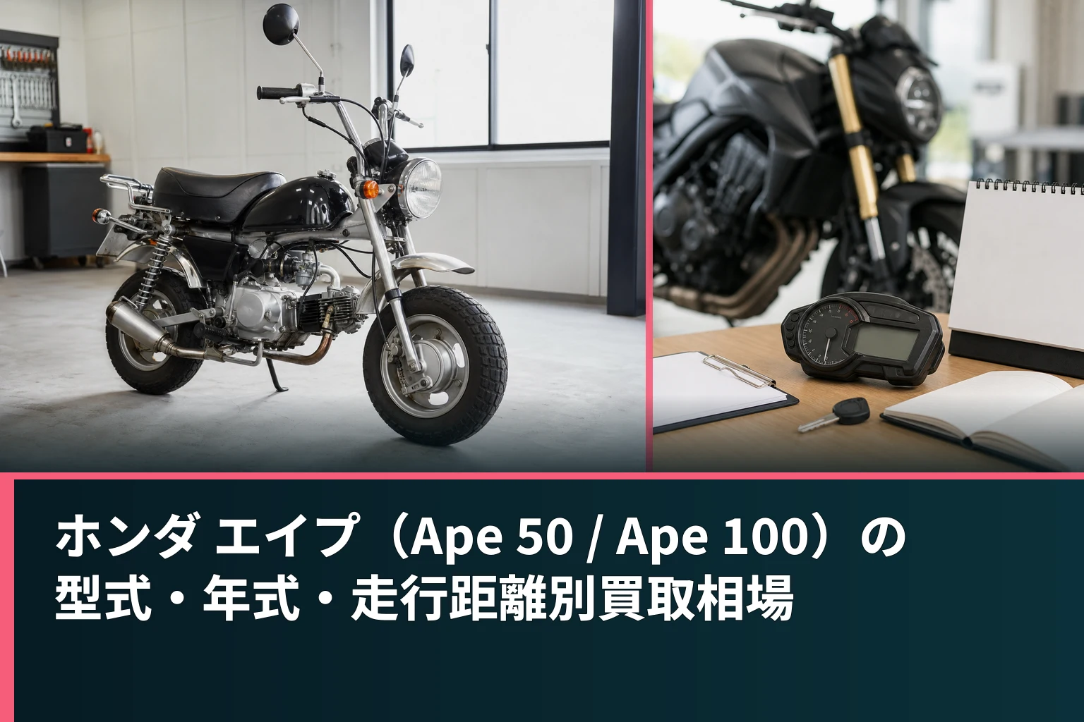 ホンダ エイプ(Ape 50 / Ape 100)の型式・年式・走行距離別買取相場