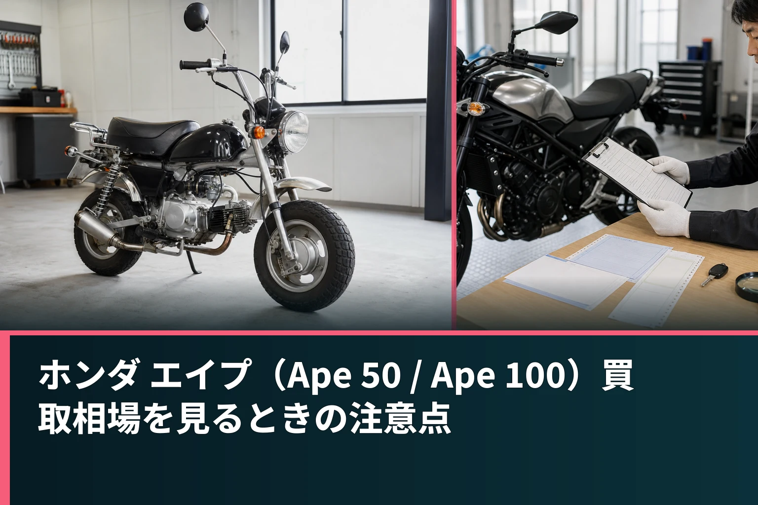 ホンダ エイプ(Ape 50 / Ape 100)買取相場を見るときの注意点