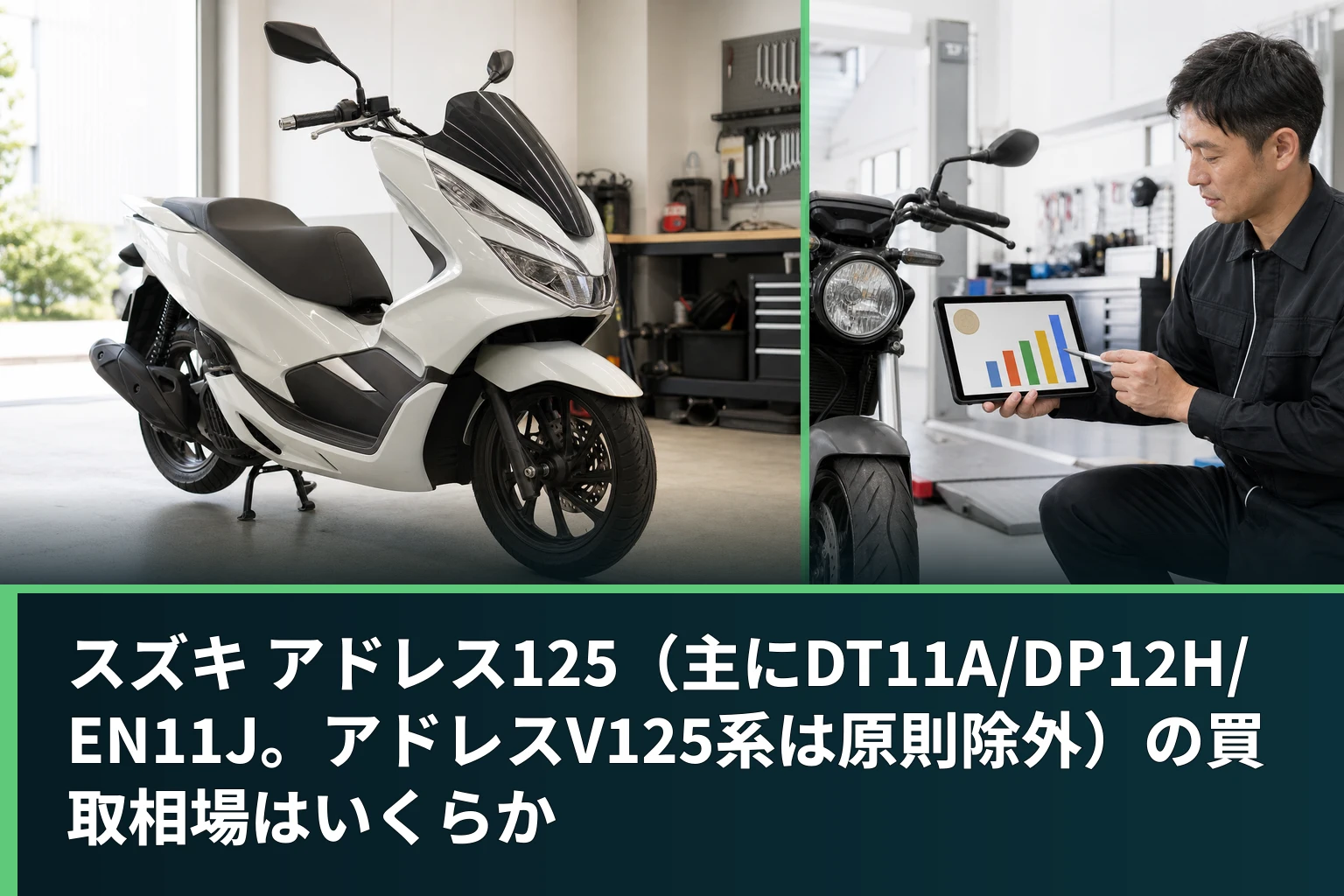 スズキ アドレス125(主にDT11A/DP12H/EN11J。アドレスV125系は原則除外)の買取相場はいくらか