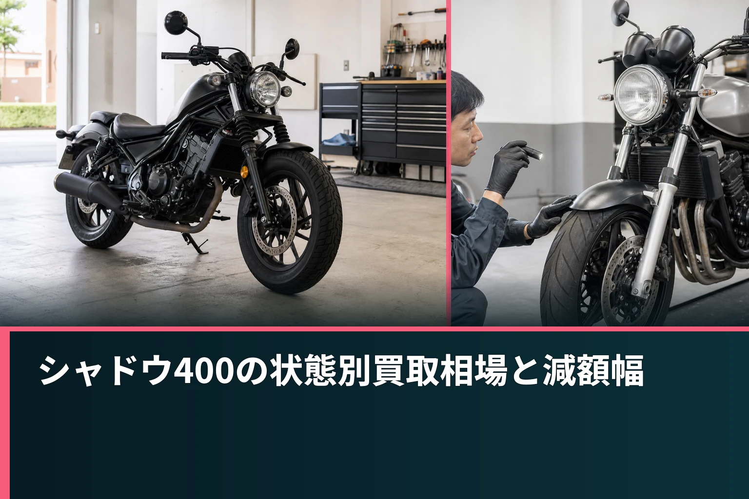シャドウ400の状態別買取相場と減額幅