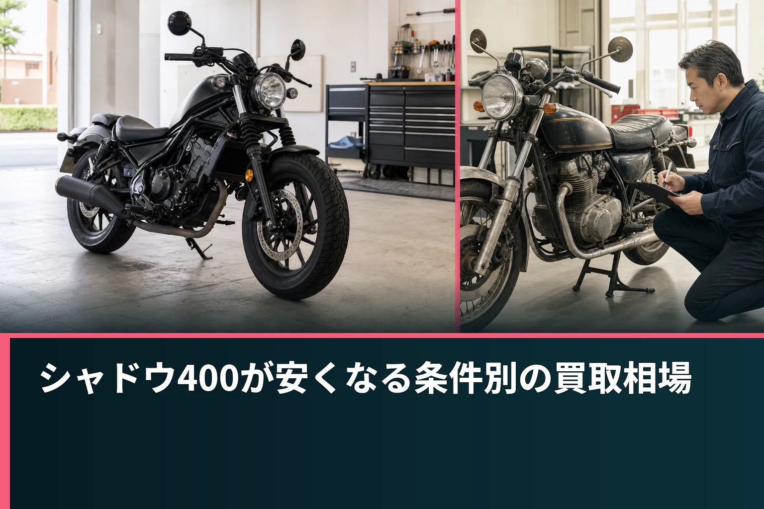 シャドウ400が安くなる条件別の買取相場