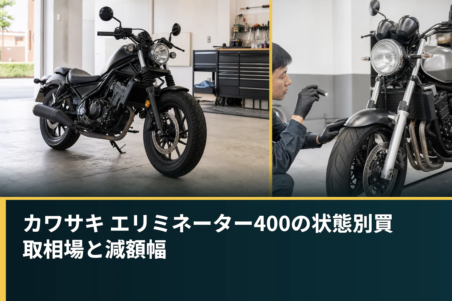 カワサキ エリミネーター400の状態別買取相場と減額幅