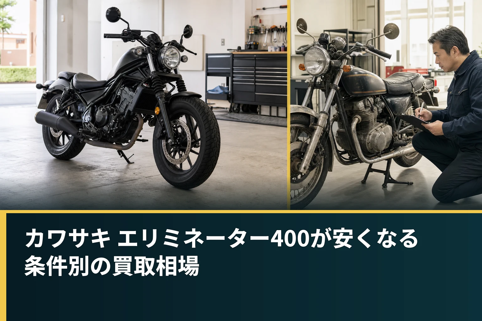 カワサキ エリミネーター400が安くなる条件別の買取相場