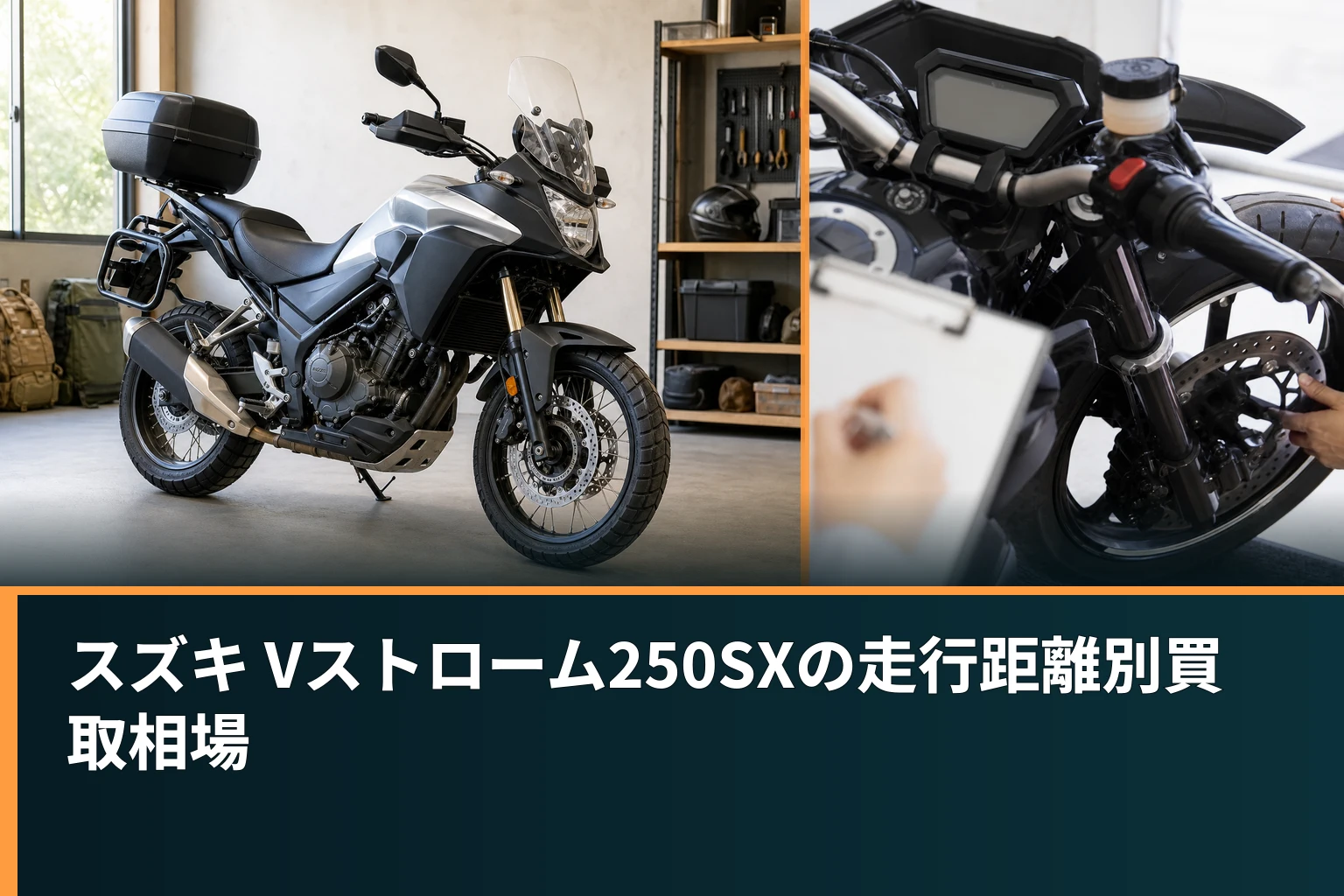 スズキ Vストローム250SXの走行距離別買取相場