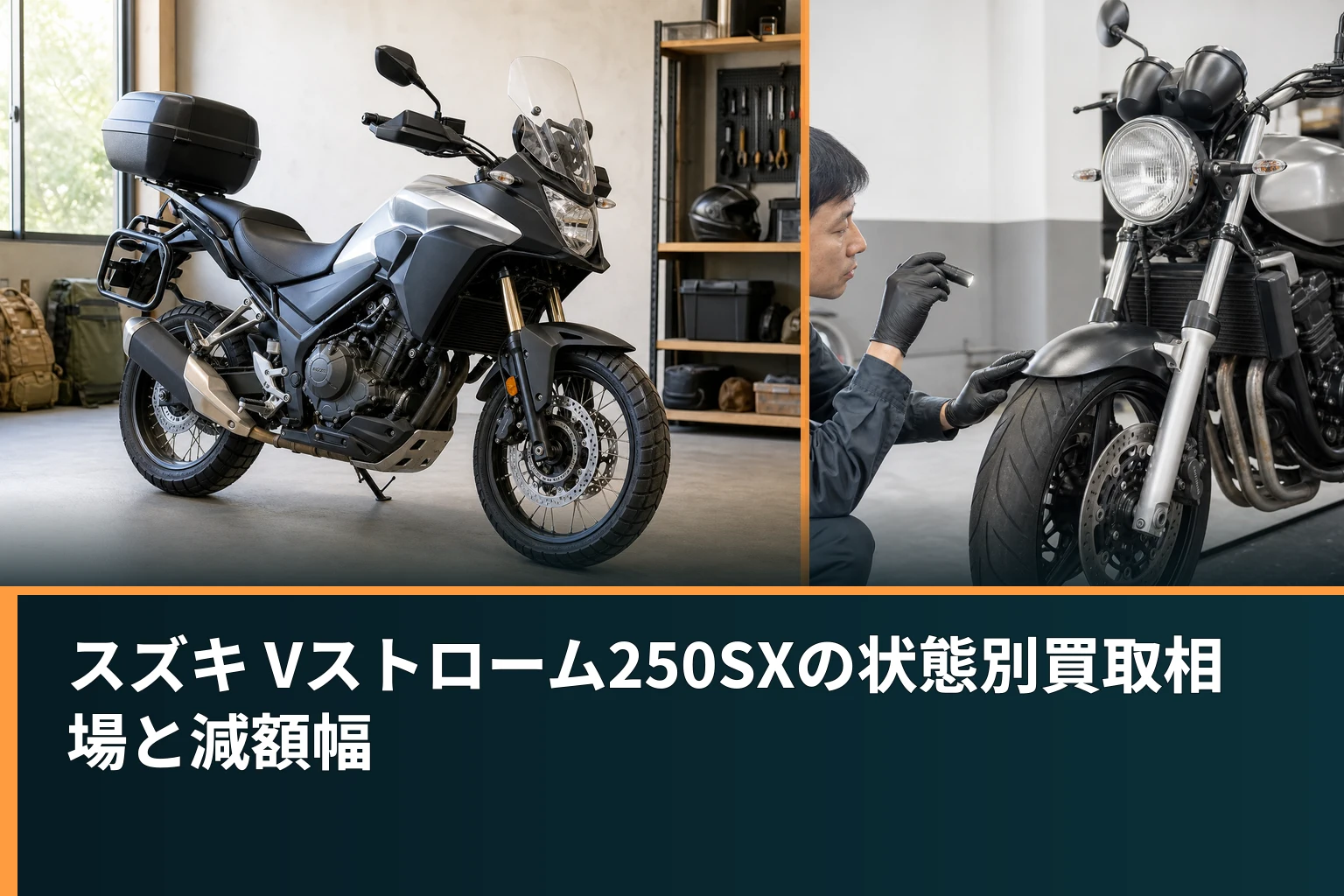 スズキ Vストローム250SXの状態別買取相場と減額幅