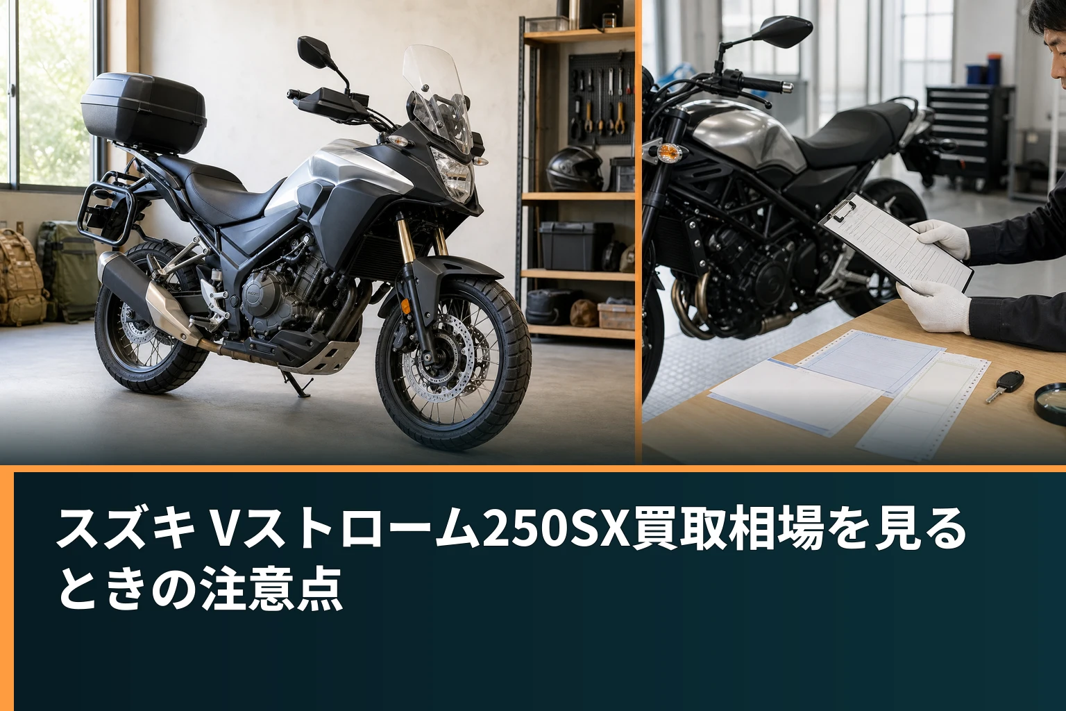 スズキ Vストローム250SX買取相場を見るときの注意点