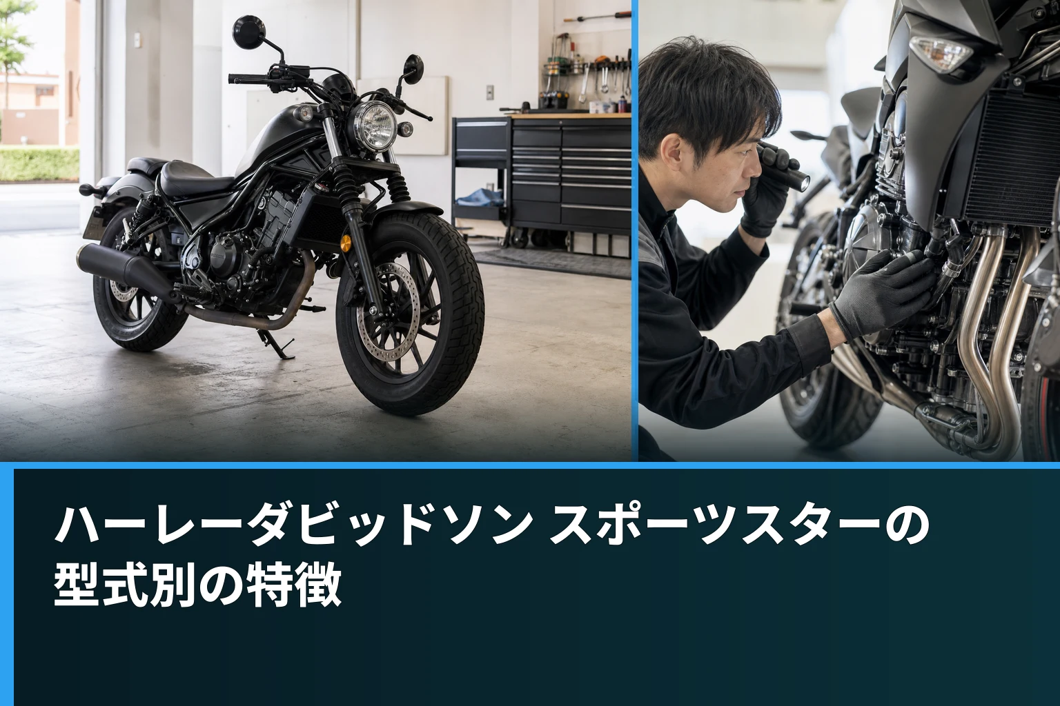 ハーレーダビッドソン スポーツスターの型式別の特徴