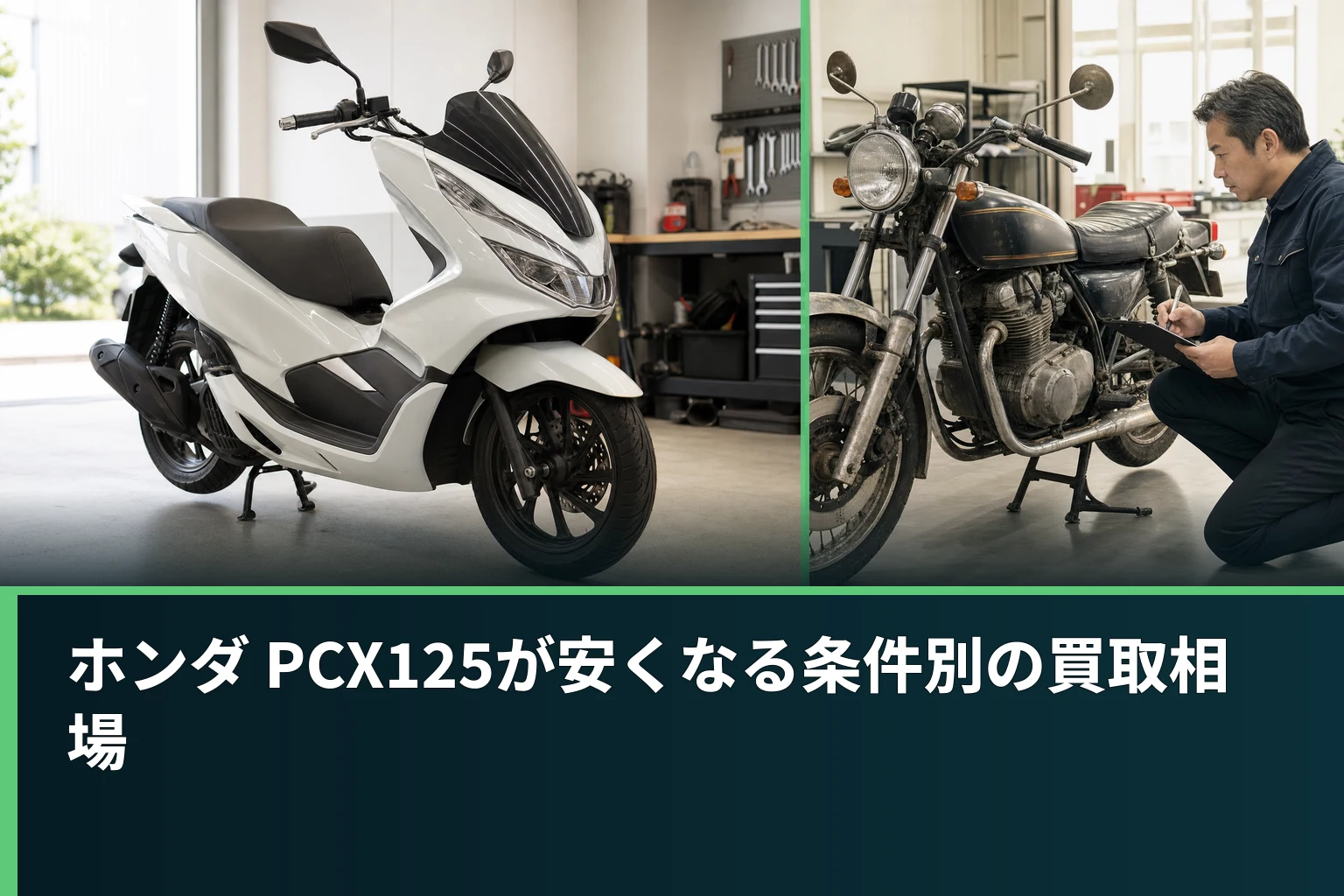 ホンダ PCX125が安くなる条件別の買取相場