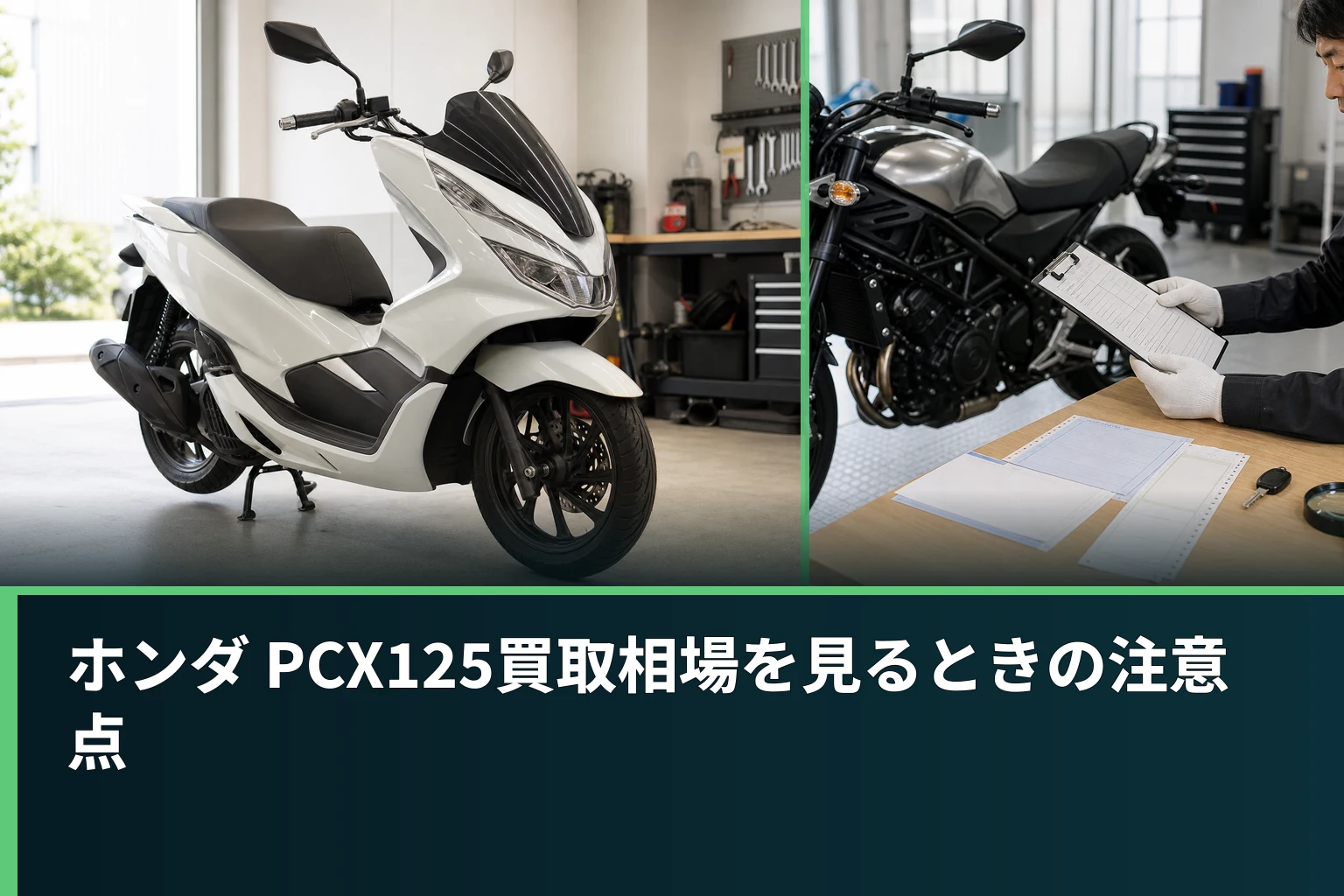 ホンダ PCX125買取相場を見るときの注意点
