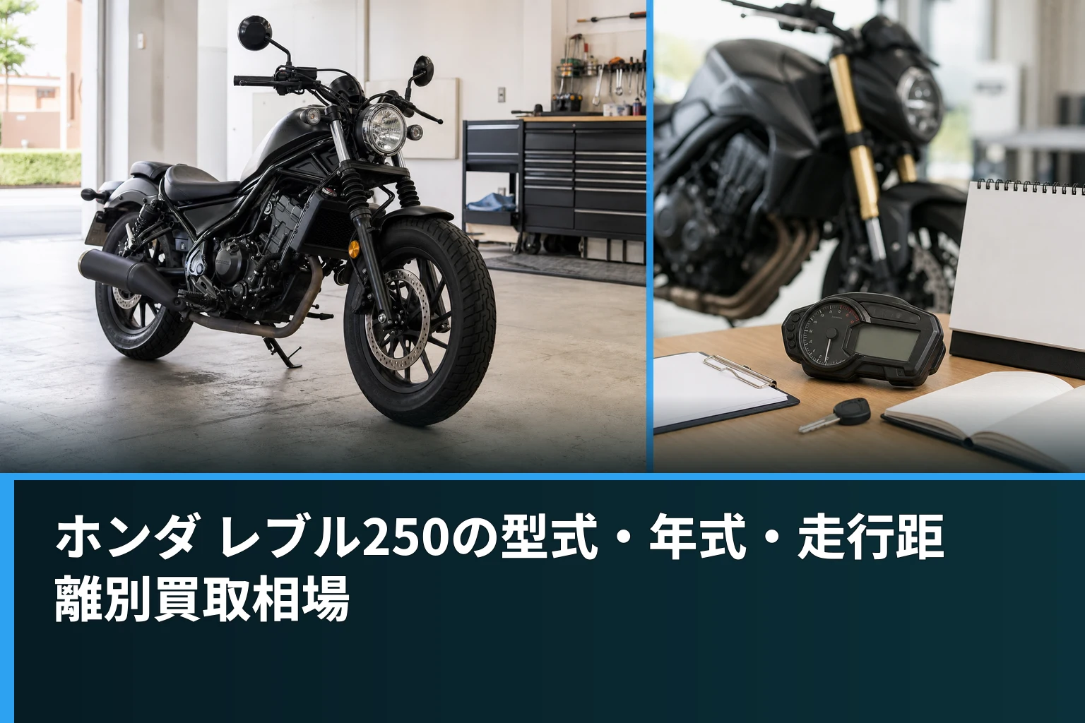ホンダ レブル250の型式・年式・走行距離別買取相場