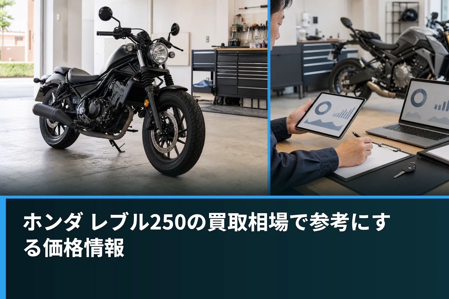 ホンダ レブル250の買取相場で参考にする価格情報