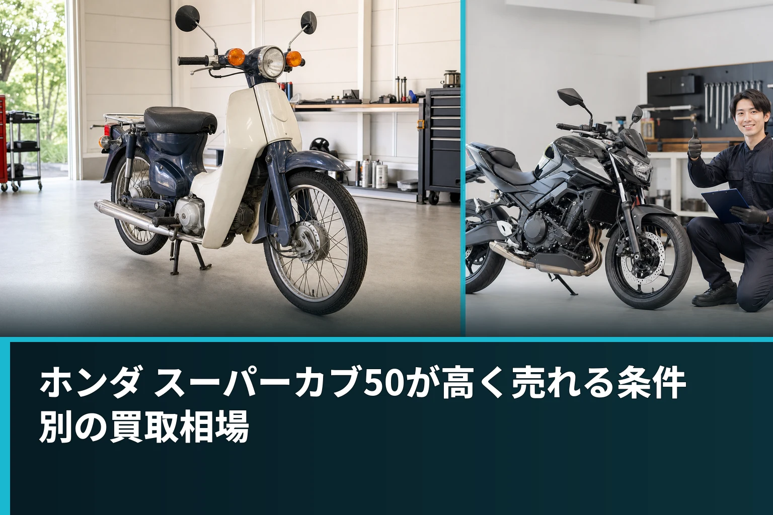 ホンダ スーパーカブ50が高く売れる条件別の買取相場