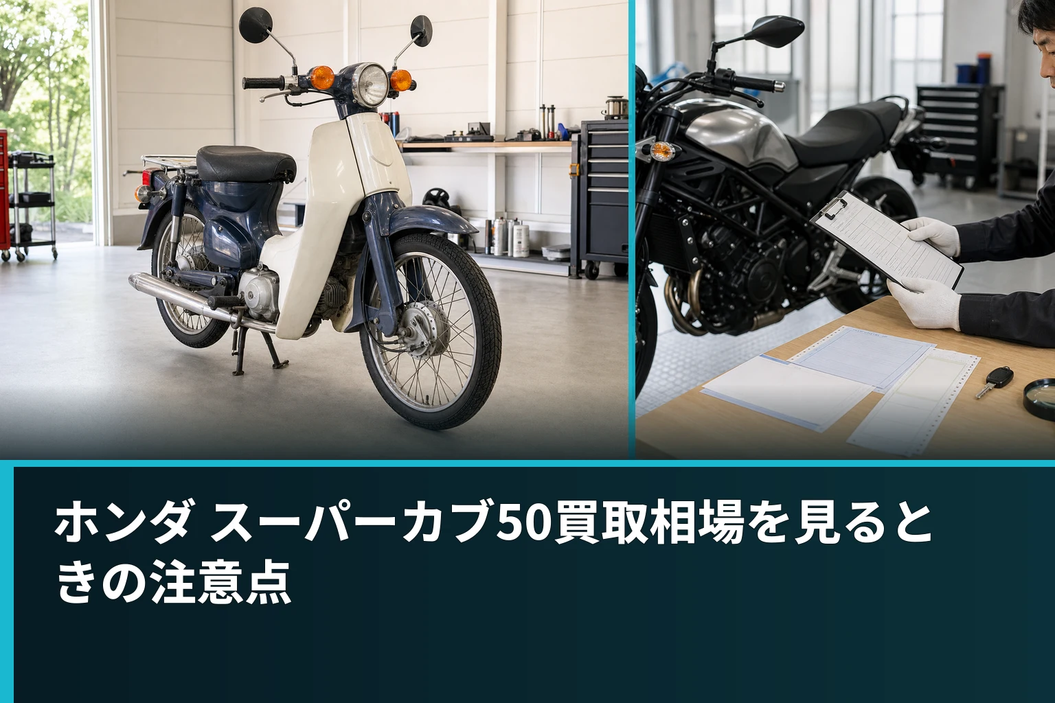 ホンダ スーパーカブ50買取相場を見るときの注意点