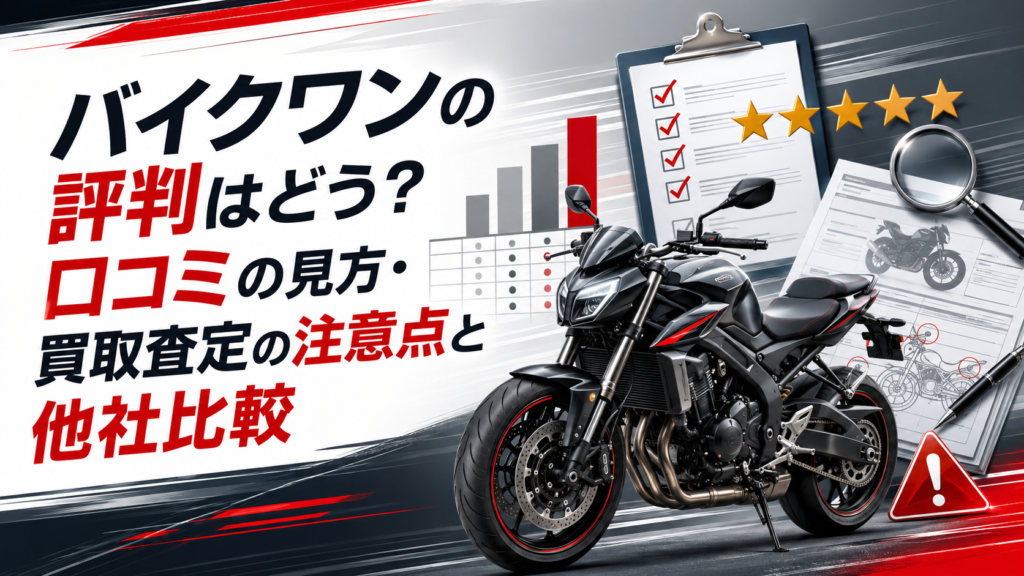 バイクワンの評判はどう？口コミの見方・買取査定の注意点と他社比較