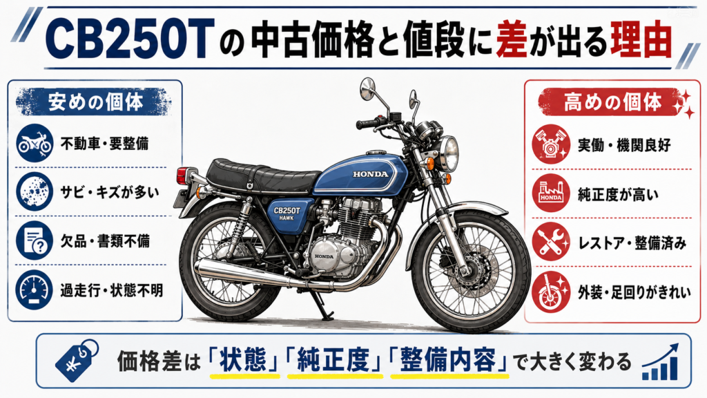 マイキーのバイクはCB250T HAWK！排気量・値段・バブの意味を解説
