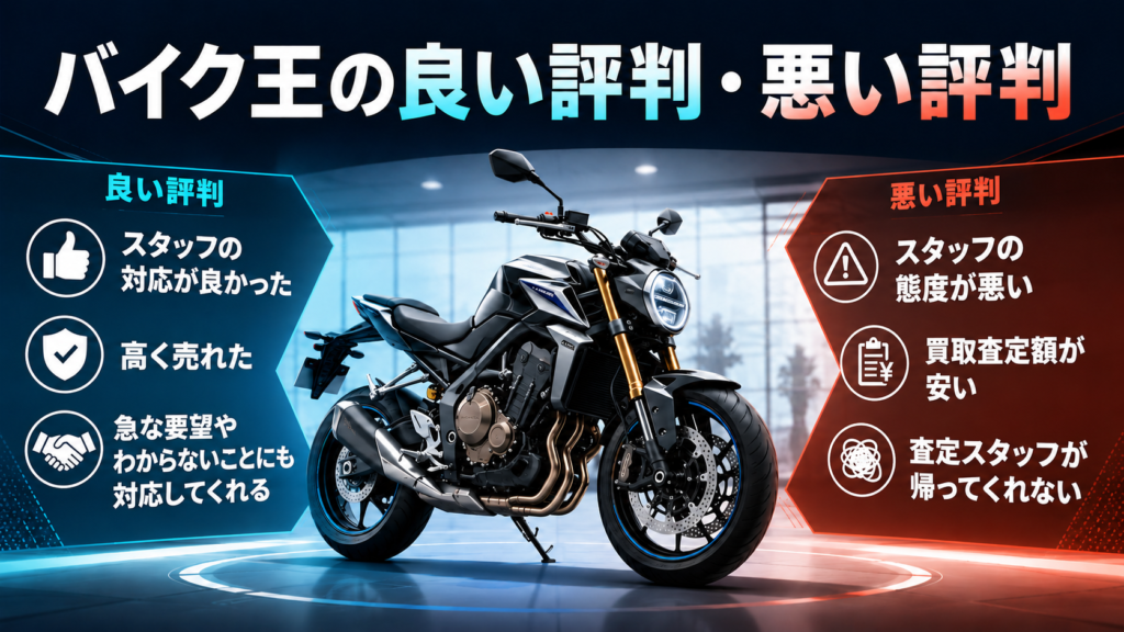 バイク王の良い評判・悪い評判