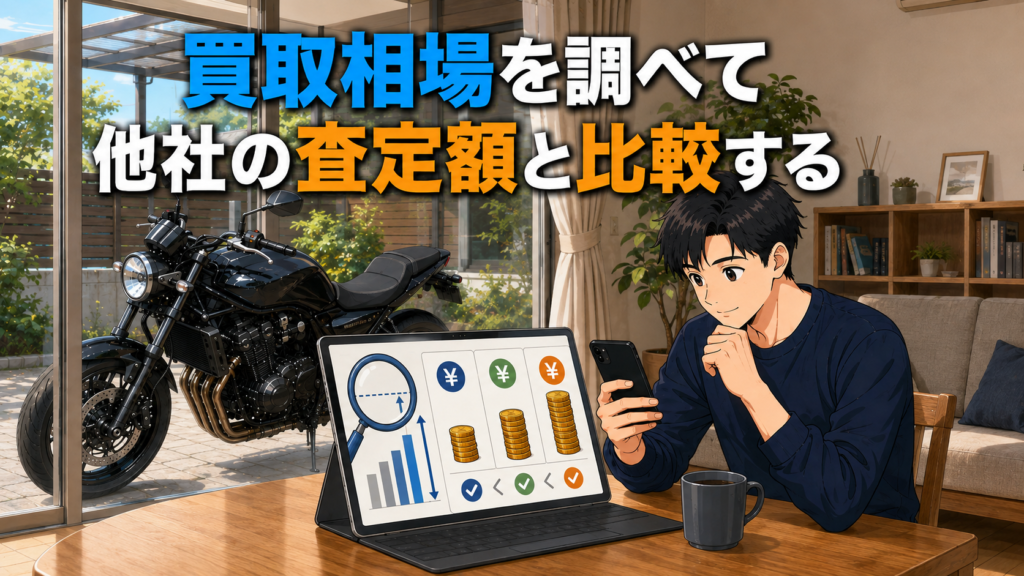 買取相場を調べて他社の査定額と比較する