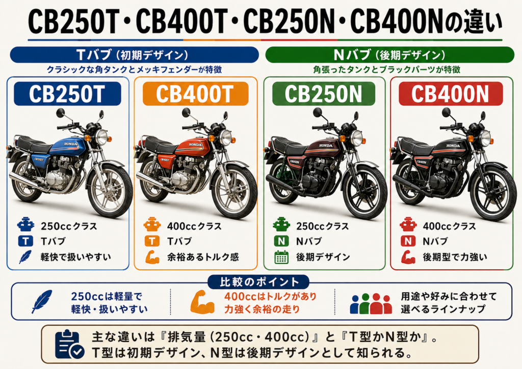 バイクの「バブ」とは？CB250T・CB400TやTバブ・Nバブの違いを解説