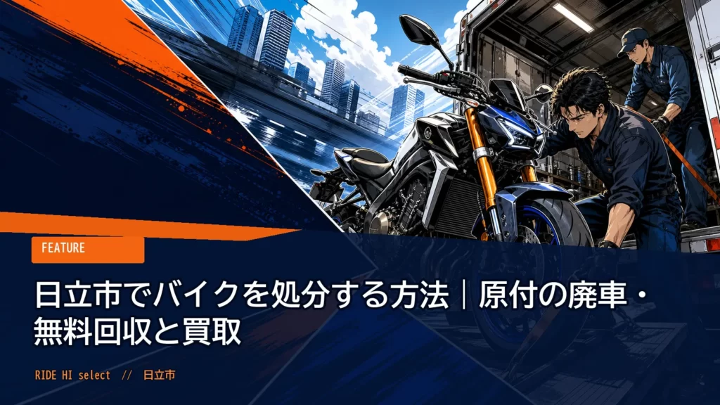 日立市でバイクを処分する方法｜原付の廃車・無料回収と買取