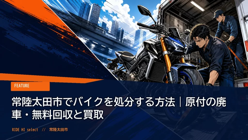 常陸太田市でバイクを処分する方法｜原付の廃車・無料回収と買取