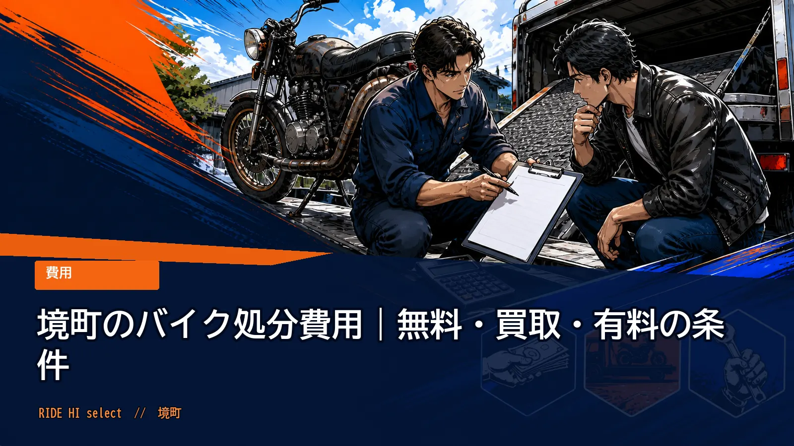 境町のバイク処分費用|無料・買取・有料の条件