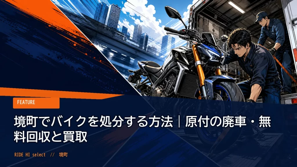 境町でバイクを処分する方法｜原付の廃車・無料回収と買取