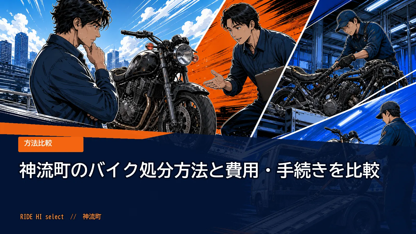 神流町のバイク処分方法と費用・手続きを比較