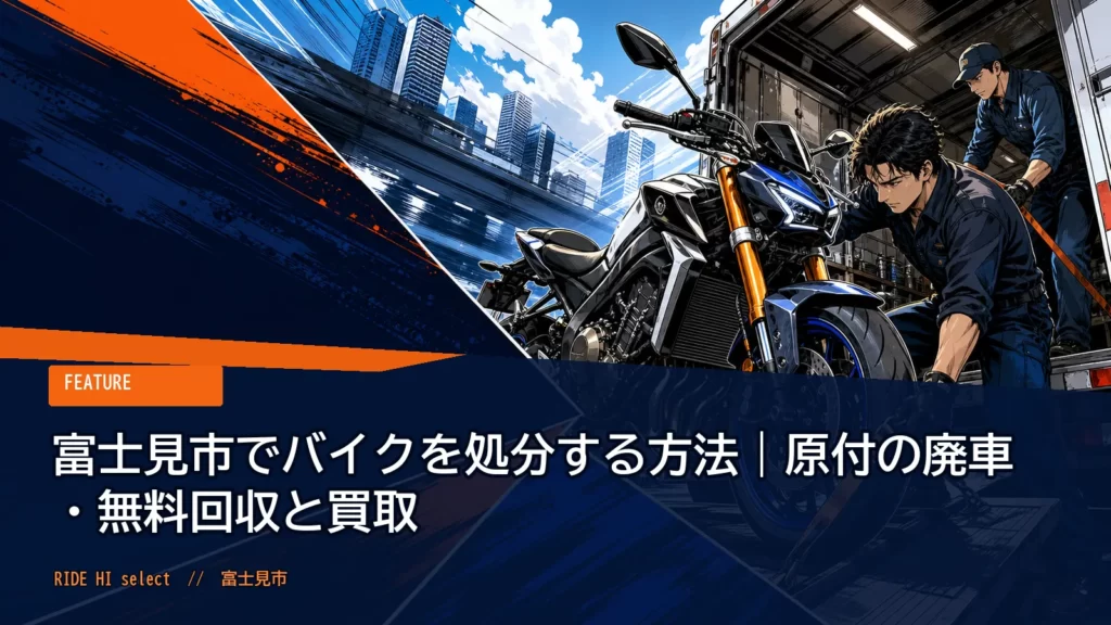 富士見市でバイクを処分する方法｜原付の廃車・無料回収と買取