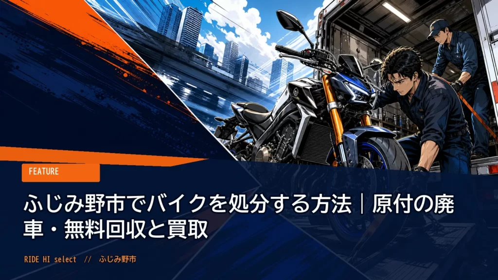 ふじみ野市でバイクを処分する方法｜原付の廃車・無料回収と買取