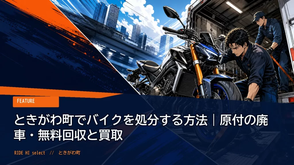ときがわ町でバイクを処分する方法｜原付の廃車・無料回収と買取