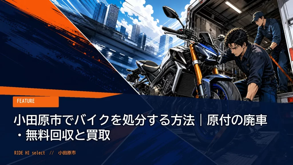 小田原市でバイクを処分する方法｜原付の廃車・無料回収と買取