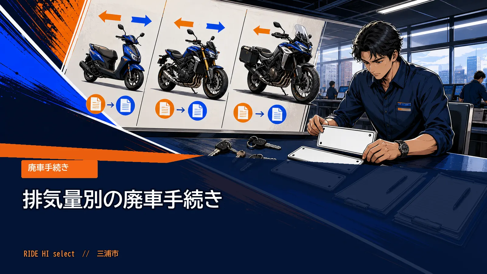 排気量別の廃車手続き